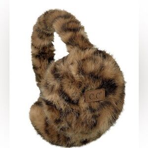 C.C Leopard Print Furry Earmuffs